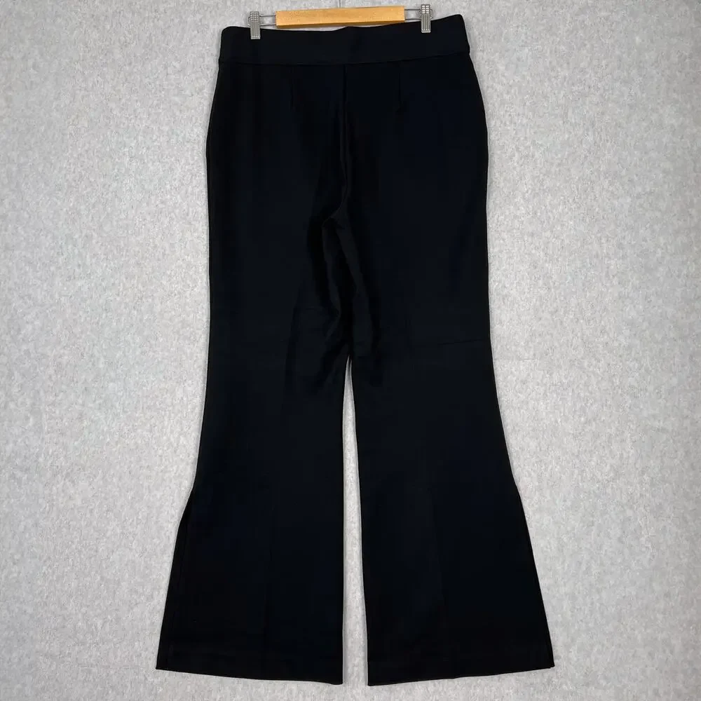 Spanx Black The Perfect Double Split Wide Leg High Waisted Pant Size 1X